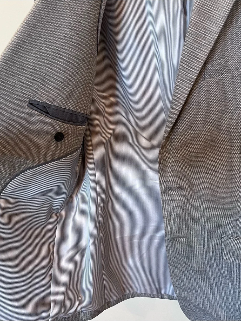 Banana Republic Mens Suit Jacket Size 38R Gray Two Button Sport Coat Preppy